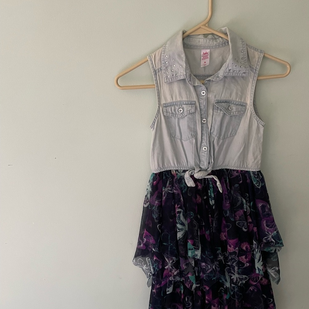 Justice Denim and Floral Dress